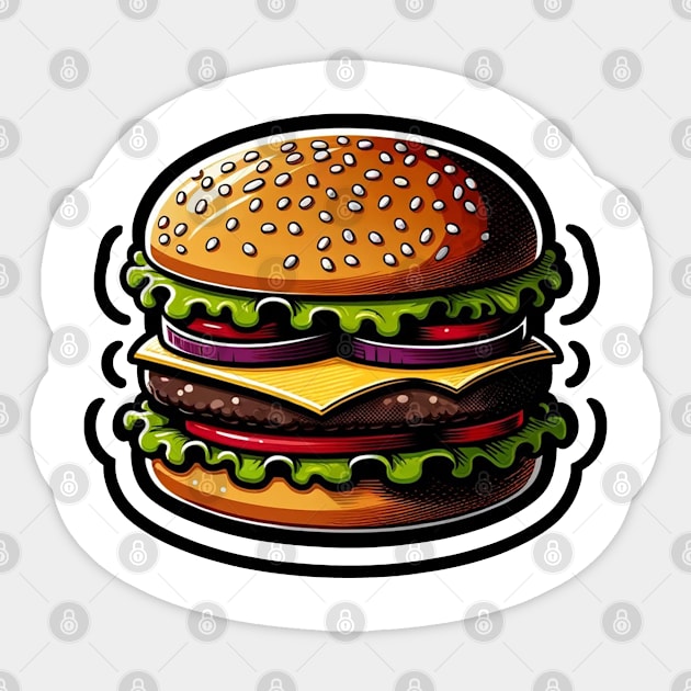 delicious hamburger design Sticker by Ferdi Everywhere